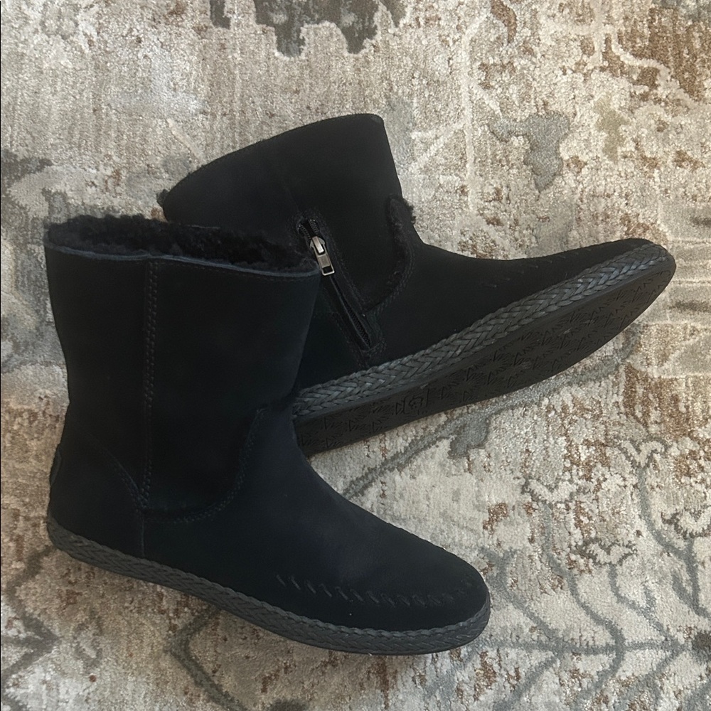 UGG Black Ailish Ankle Boots 8.5 NWOT